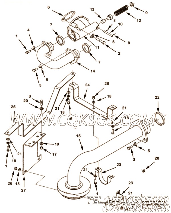 【输油管MTG】康明斯CUMMINS柴油机的3034023 输油管MTG
