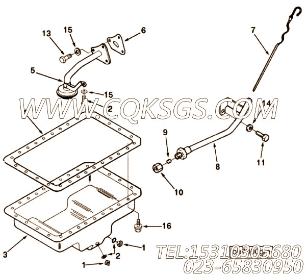 【油尺】康明斯CUMMINS柴油机的C0123171115 油尺
