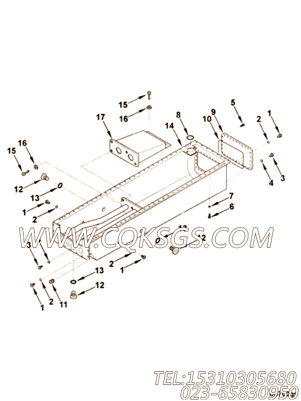 【油盘总成】康明斯CUMMINS柴油机的3428680 油盘总成