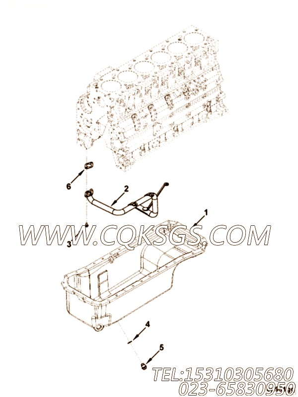 【吸油连接】康明斯CUMMINS柴油机的3356205 吸油连接