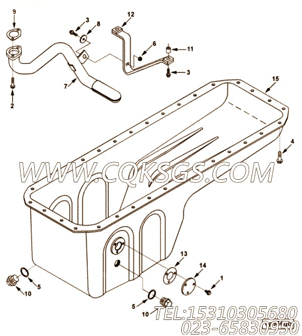 【油底壳】康明斯CUMMINS柴油机的4063453 油底壳