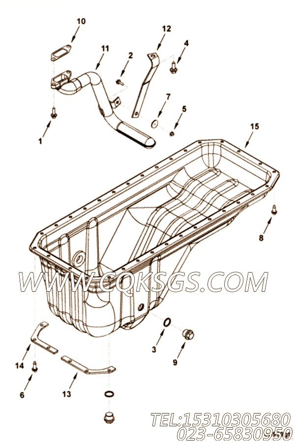 【油底壳】康明斯CUMMINS柴油机的3978708 油底壳