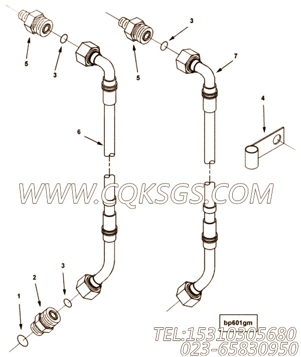 【涡轮油供应MTG】康明斯CUMMINS柴油机的3631208 涡轮油供应MTG