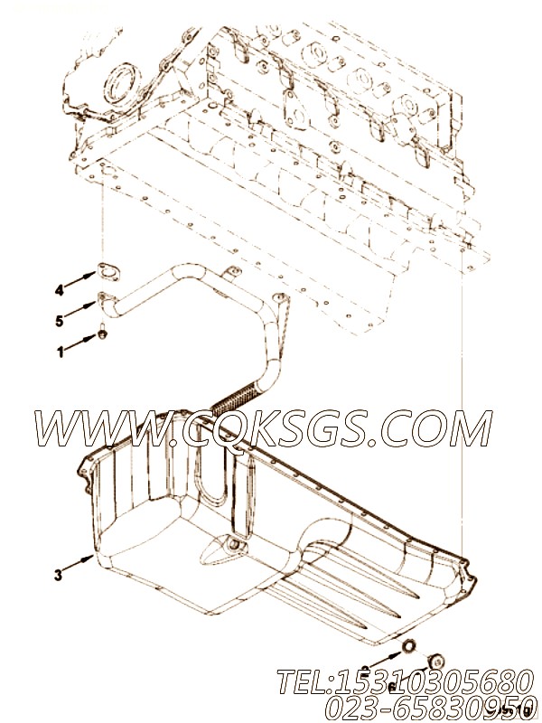 【吸油连接】康明斯CUMMINS柴油机的4093671 吸油连接