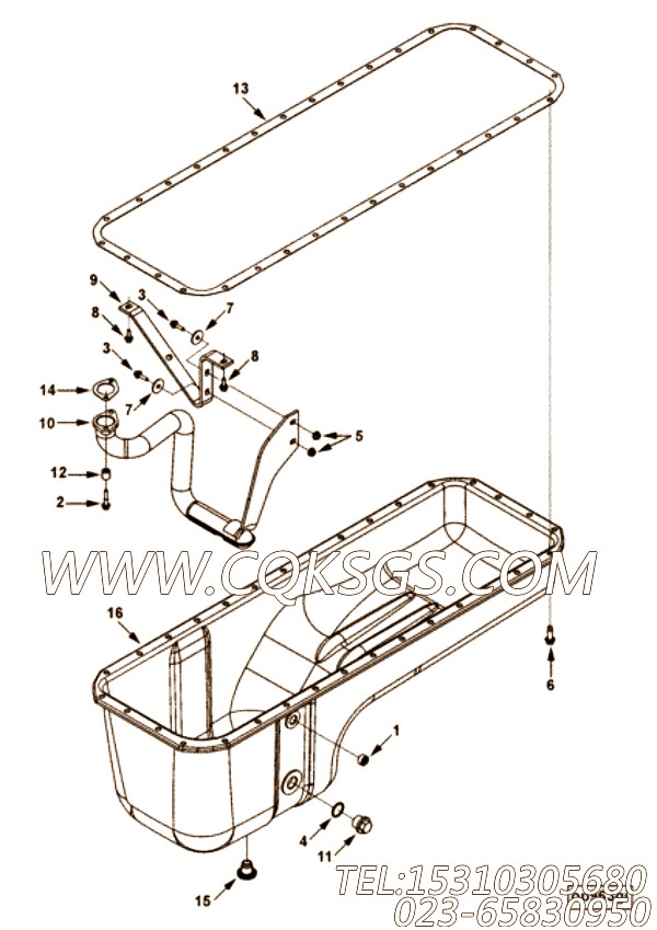 【油底壳】康明斯CUMMINS柴油机的4994972 油底壳