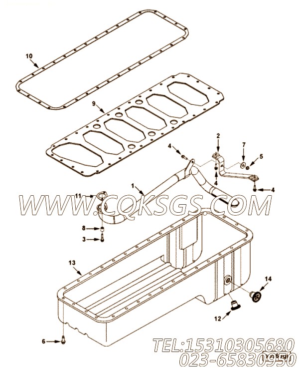 【油底壳】康明斯CUMMINS柴油机的4980381 油底壳