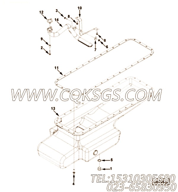 【吸油连接】康明斯CUMMINS柴油机的4996527 吸油连接