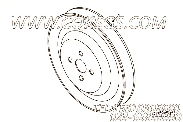 【附件传动皮带轮】康明斯CUMMINS柴油机的4983967 附件传动皮带轮