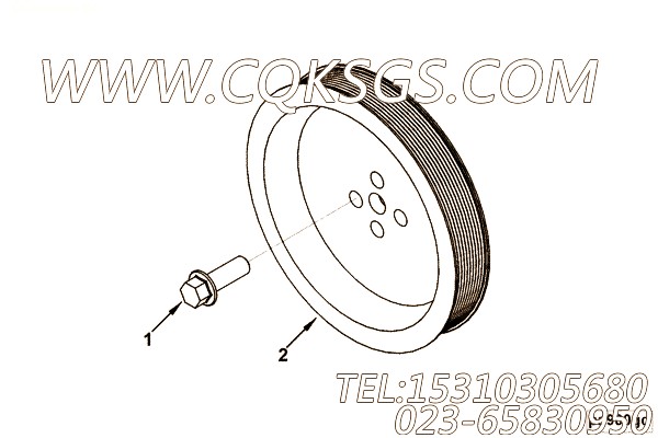 【附件传动皮带轮】康明斯CUMMINS柴油机的4937844 附件传动皮带轮