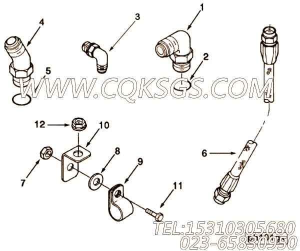 【柔性软管】康明斯CUMMINS柴油机的AK10029 SS 柔性软管