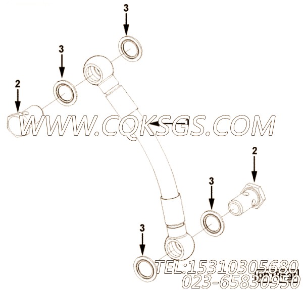 【柔性软管】康明斯CUMMINS柴油机的3686872 柔性软管