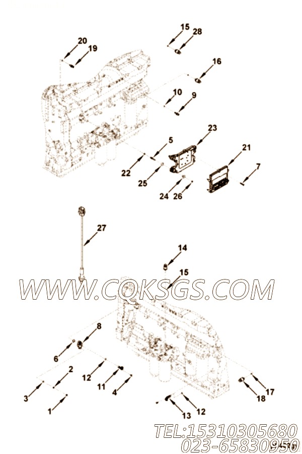 【温度传感器】康明斯CUMMINS柴油机的4954283 温度传感器