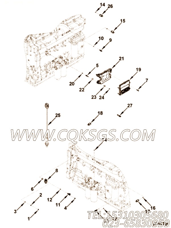 【压力传感器】康明斯CUMMINS柴油机的4954405 压力传感器