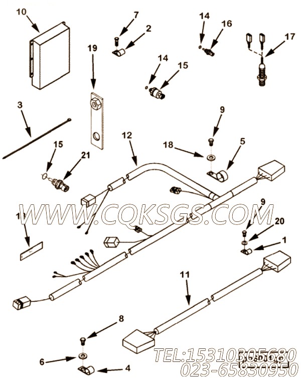 【ETR CNT MDL WRG线束】康明斯CUMMINS柴油机的3094469 ETR CNT MDL WRG线束