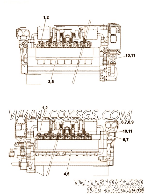 【V16的配线总成线束】康明斯CUMMINS柴油机的4012783 V16的配线总成线束