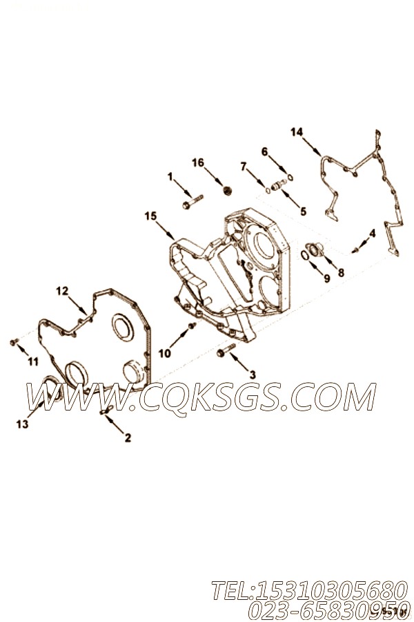 【齿轮罩】康明斯CUMMINS柴油机的3969983 齿轮罩