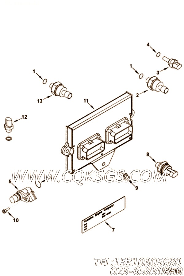 【压力传感器】康明斯CUMMINS柴油机的4088227 压力传感器