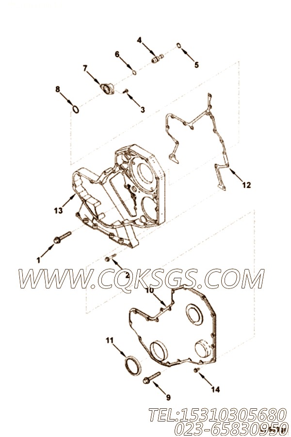 【齿轮MTG壳】康明斯CUMMINS柴油机的3280184 齿轮MTG壳