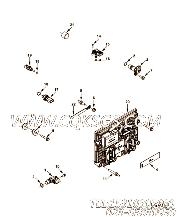 【压力传感器】康明斯CUMMINS柴油机的4921518 压力传感器