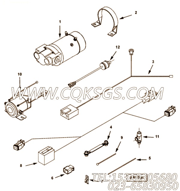 【电磁开关】康明斯CUMMINS柴油机的4951864 电磁开关