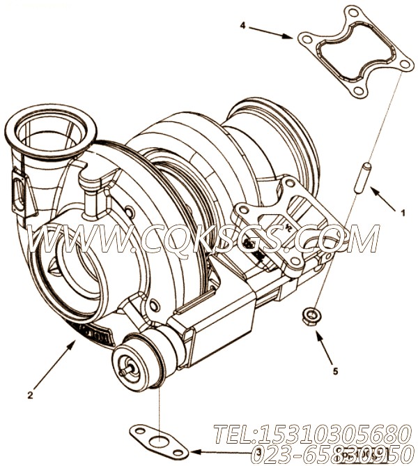 【涡轮增压器组件】康明斯CUMMINS柴油机的4024936 涡轮增压器组件