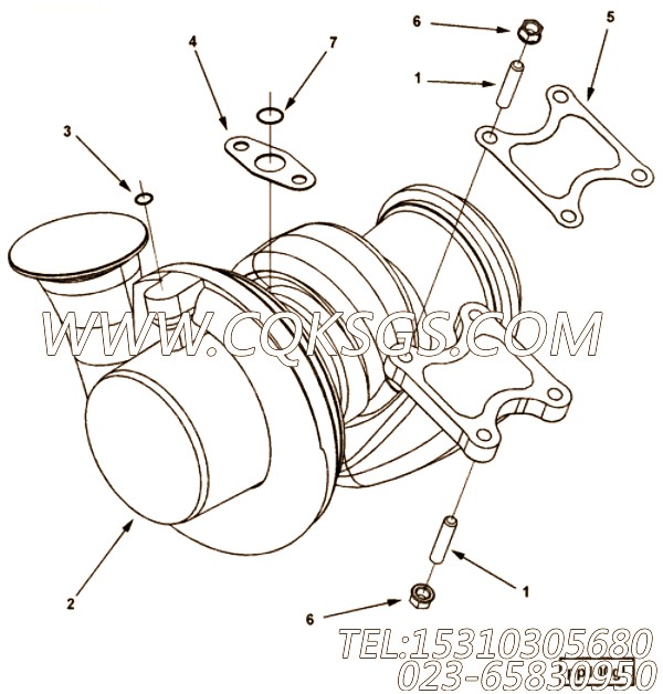 【涡轮增压器】康明斯CUMMINS柴油机的3590909 涡轮增压器
