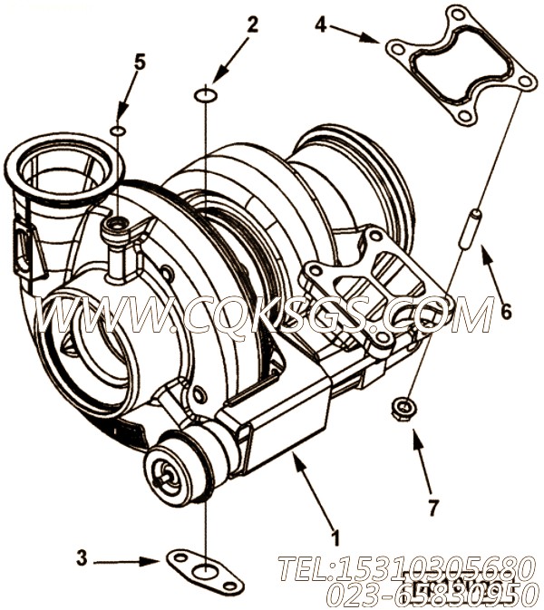 【涡轮增压器组件】康明斯CUMMINS柴油机的3800890 涡轮增压器组件