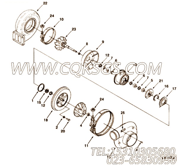 【涡轮增压器扩压器】康明斯CUMMINS柴油机的3524875 涡轮增压器扩压器