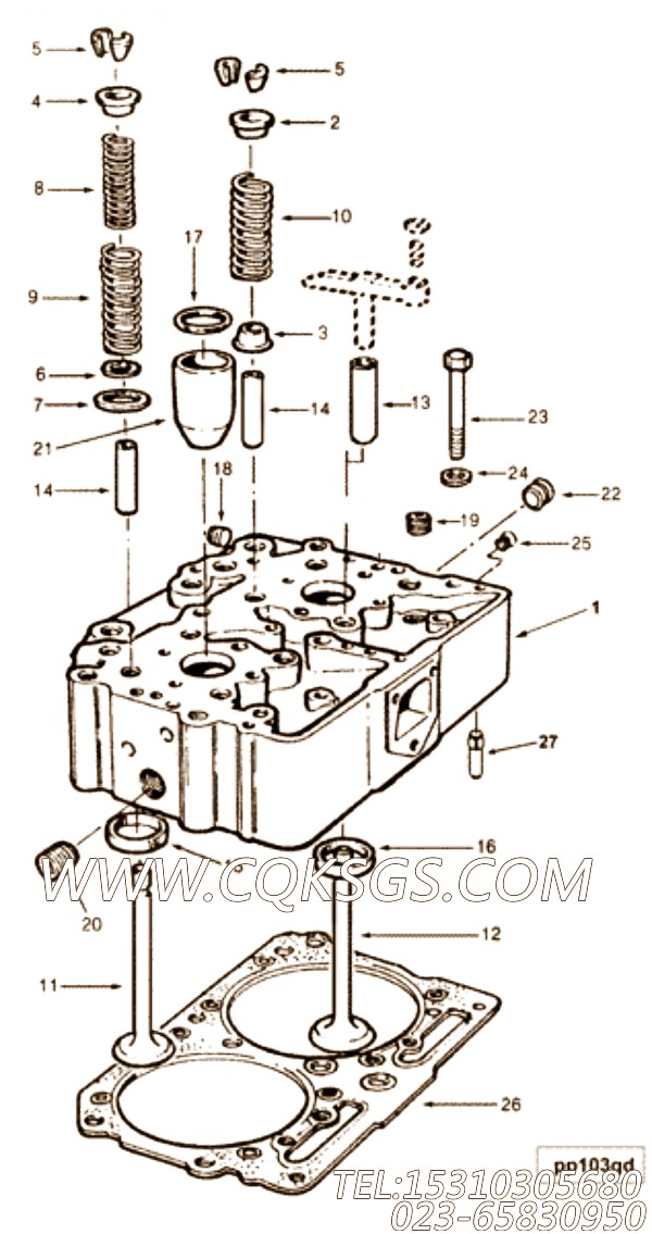 【气缸垫】康明斯CUMMINS柴油机的3074982 气缸垫