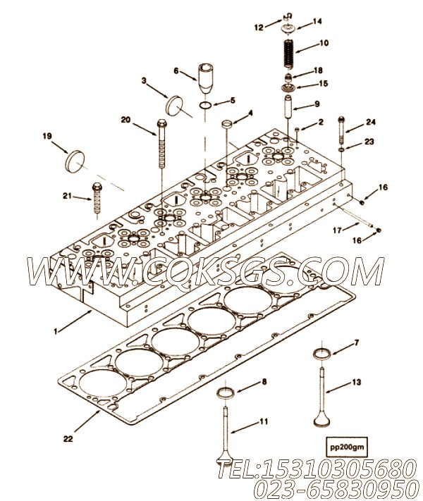 【气缸盖】康明斯CUMMINS柴油机的3417957 气缸盖