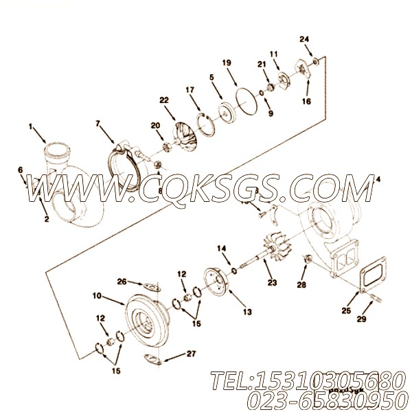 【涡轮增压器止推轴承】康明斯CUMMINS柴油机的3591655 涡轮增压器止推轴承