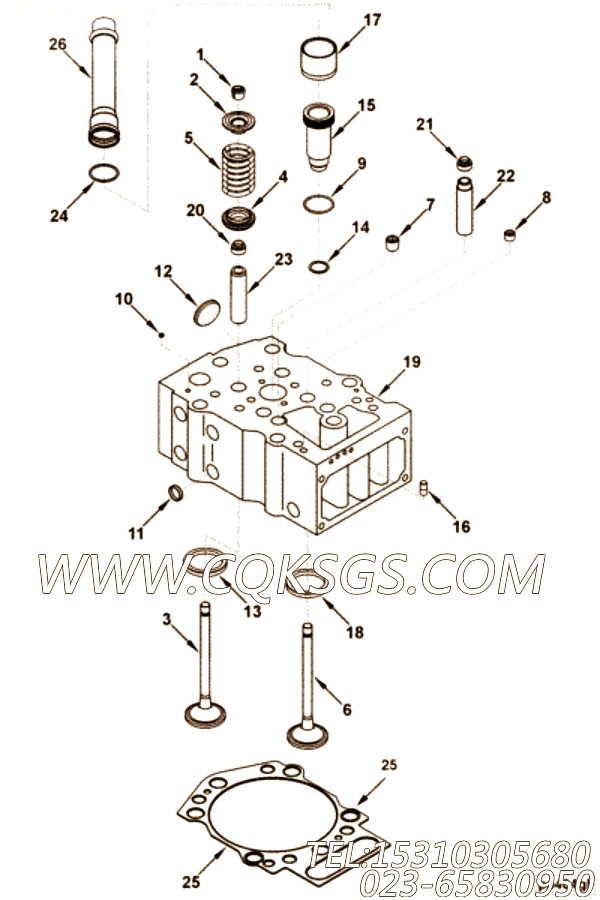 【气缸盖】康明斯CUMMINS柴油机的4917891 气缸盖