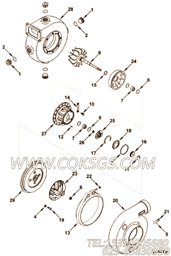 【套件和组件】康明斯CUMMINS柴油机的2882021 套件和组件