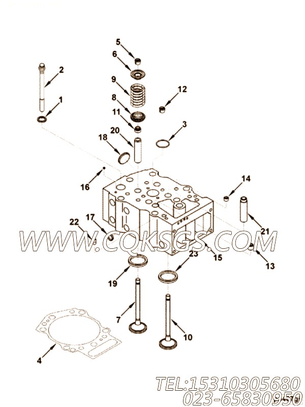 【气缸盖】康明斯CUMMINS柴油机的4959646 气缸盖