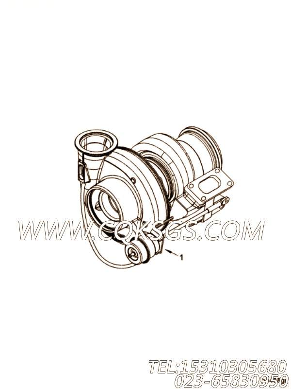 【涡轮增压器】康明斯CUMMINS柴油机的4964796 涡轮增压器