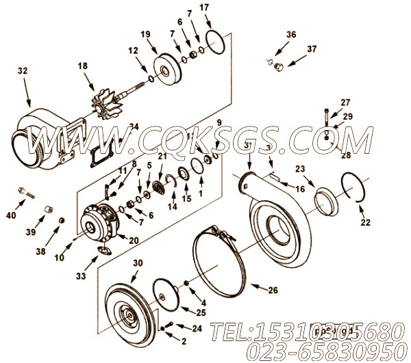【涡轮增压器】康明斯CUMMINS柴油机的3595429 涡轮增压器