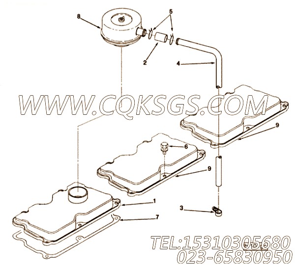 【换气管】康明斯CUMMINS柴油机的208211 换气管