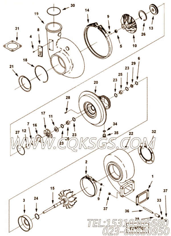 【套件和组件】康明斯CUMMINS柴油机的4089739 套件和组件