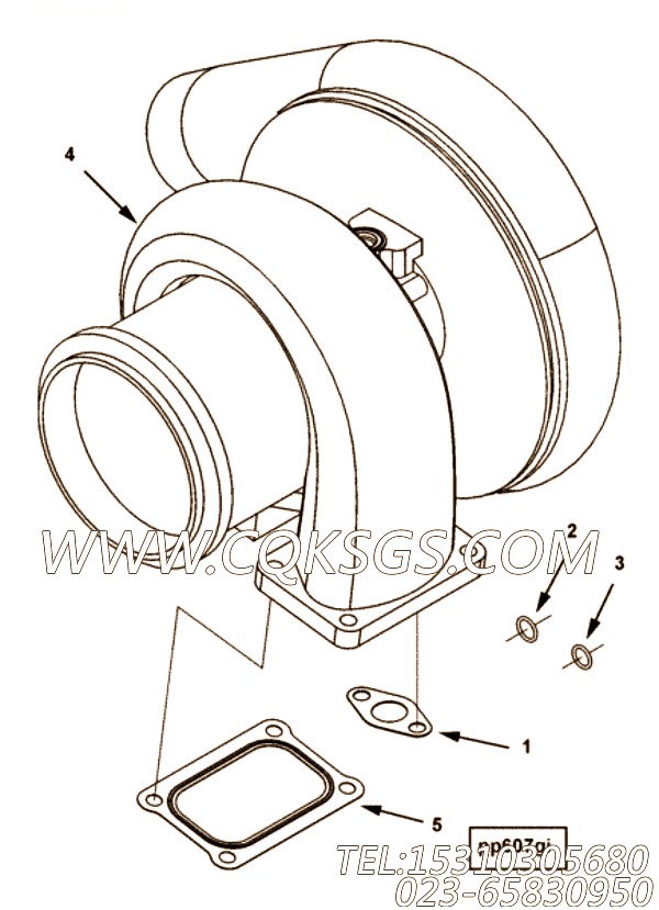 【涡轮增压器】康明斯CUMMINS柴油机的4037645 涡轮增压器