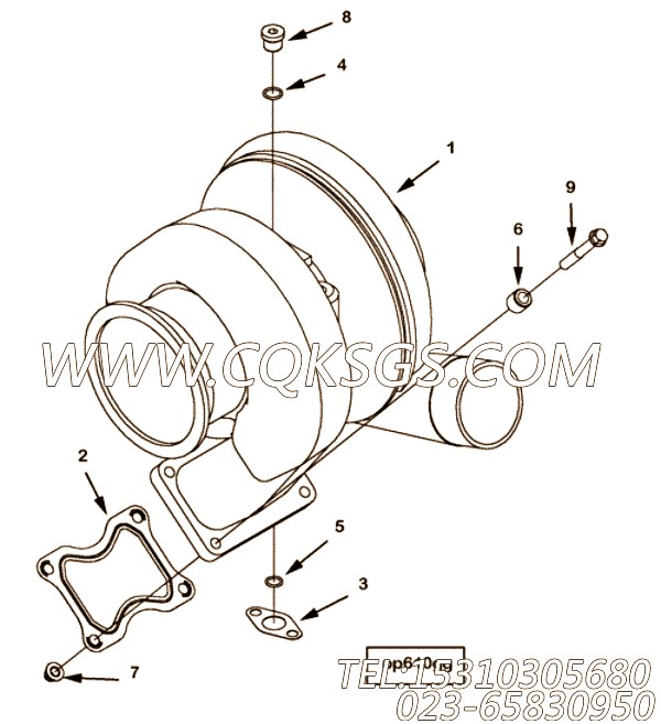 【涡轮增压器】康明斯CUMMINS柴油机的2837525 涡轮增压器