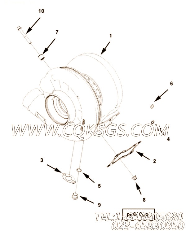 【涡轮增压器】康明斯CUMMINS柴油机的2840584 涡轮增压器