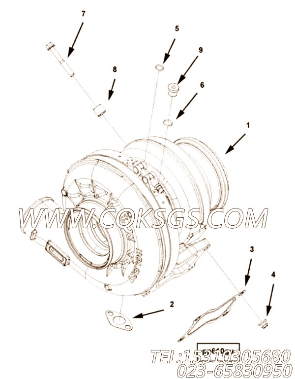 【涡轮增压器组件】康明斯CUMMINS柴油机的2881986 涡轮增压器组件