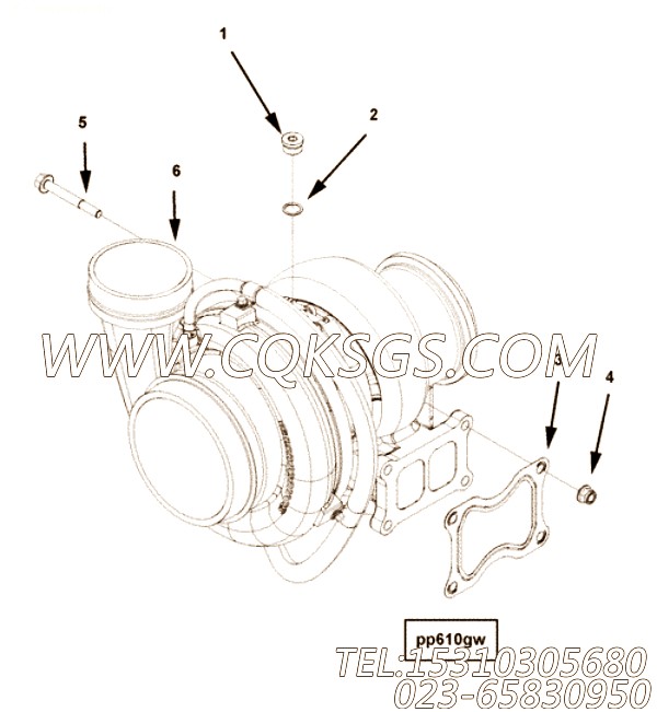 【涡轮增压器】康明斯CUMMINS柴油机的4049902 涡轮增压器