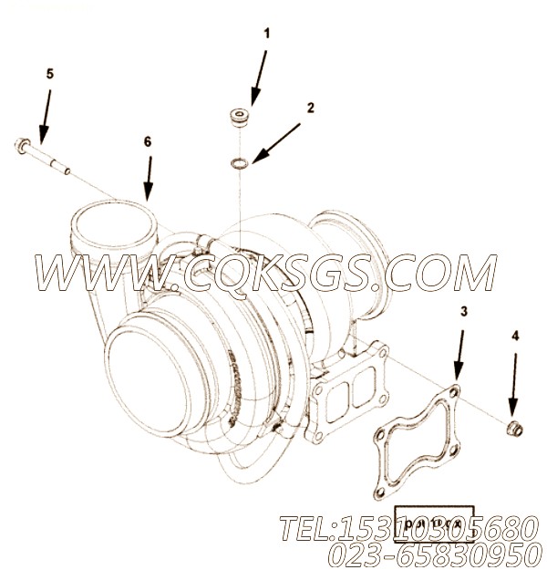 【涡轮增压器】康明斯CUMMINS柴油机的4049908 涡轮增压器