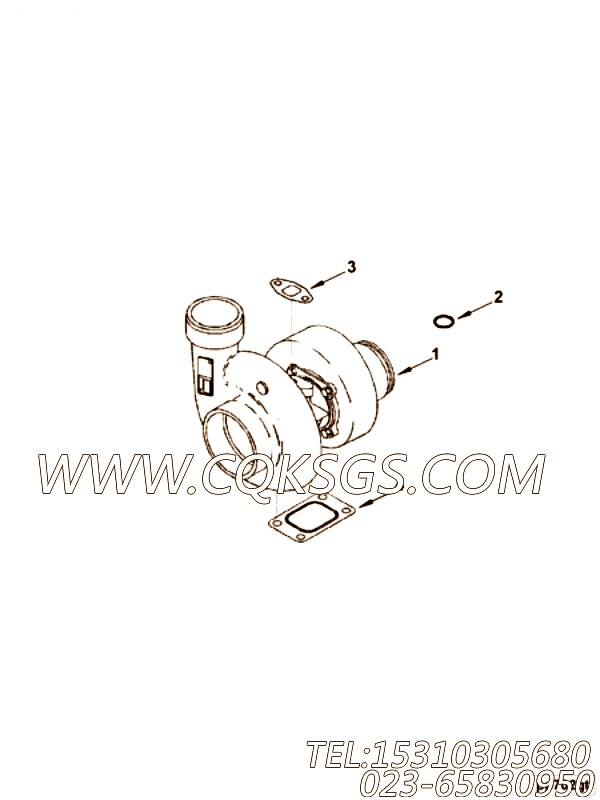 【涡轮增压器】康明斯CUMMINS柴油机的3598329 涡轮增压器