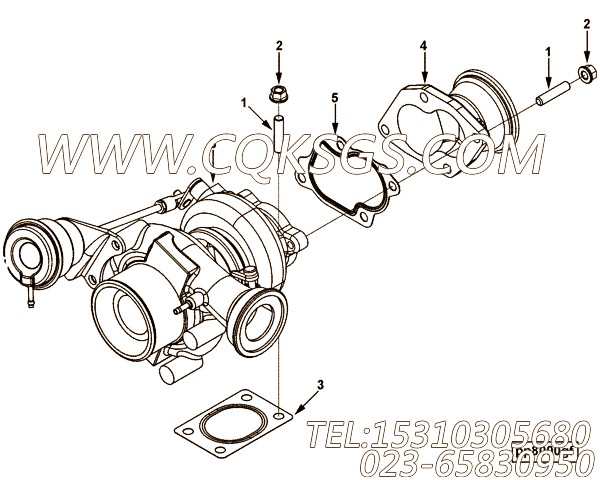 【涡轮增压器】康明斯CUMMINS柴油机的4984029 涡轮增压器