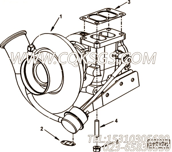 【涡轮增压器组件】康明斯CUMMINS柴油机的4025278 涡轮增压器组件