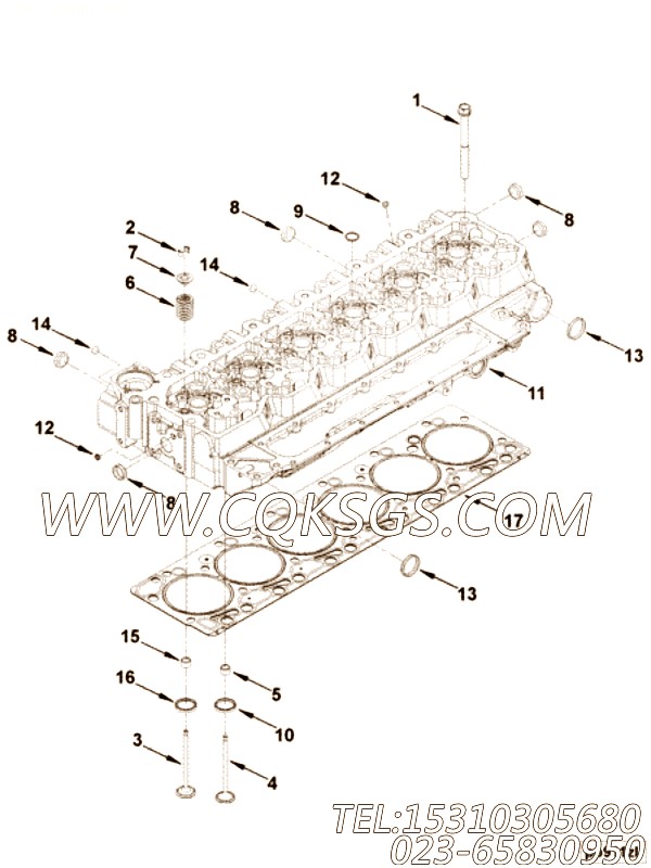 【气缸盖】康明斯CUMMINS柴油机的3946200 气缸盖