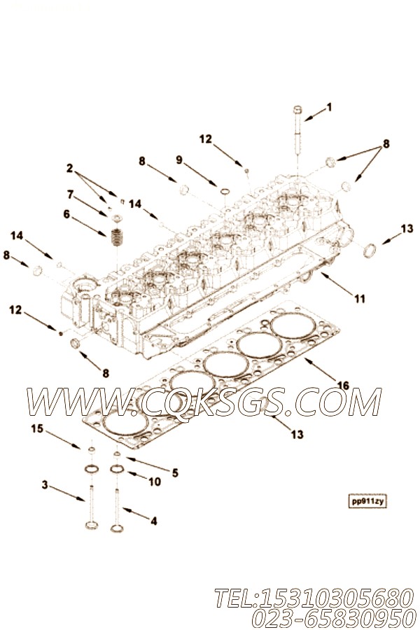 【气缸盖】康明斯CUMMINS柴油机的3944994 气缸盖