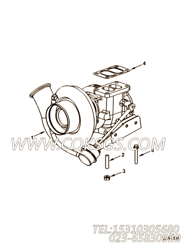 【涡轮增压器】康明斯CUMMINS柴油机的4039051 涡轮增压器